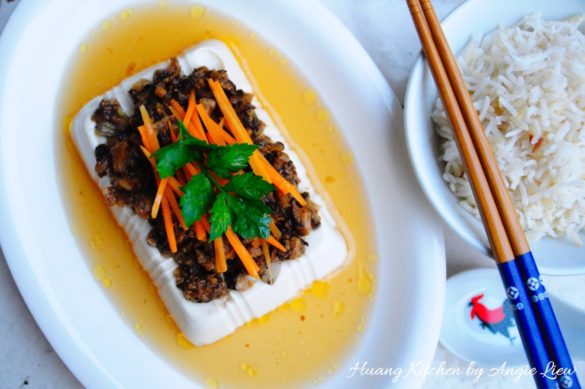 Steamed Shiitake Mushroom Beancurd Recipe Feature Photo