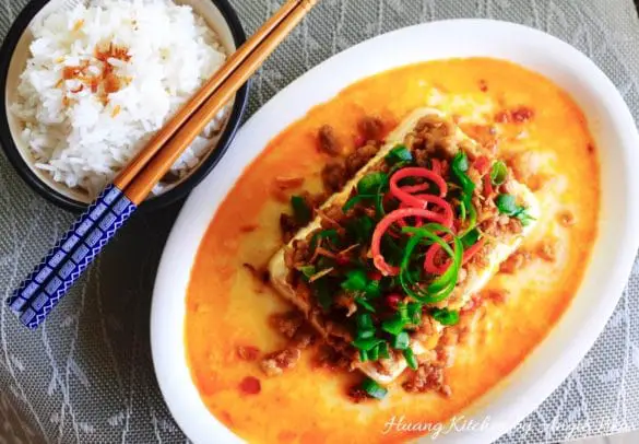 Salted Egg Steamed Beancurd