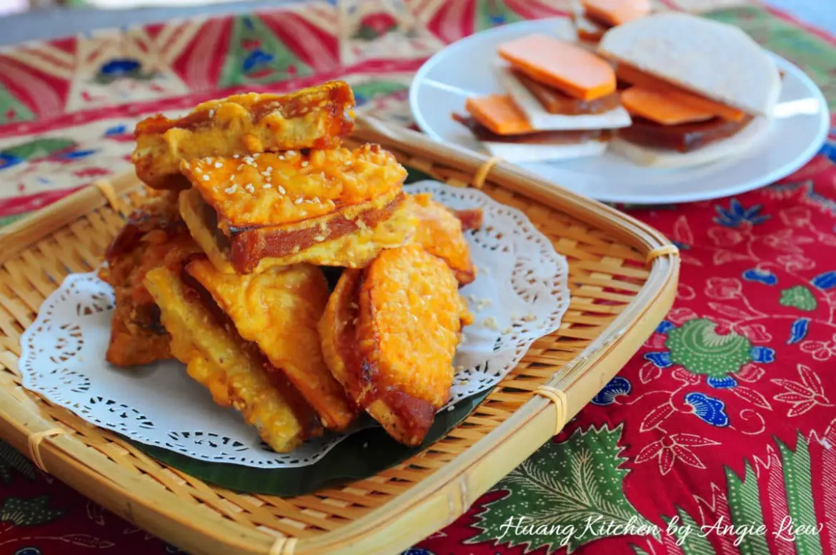 Fried Nian Gao Recipe (Glutinous Rice Cake With Yam and Sweet Potato ...