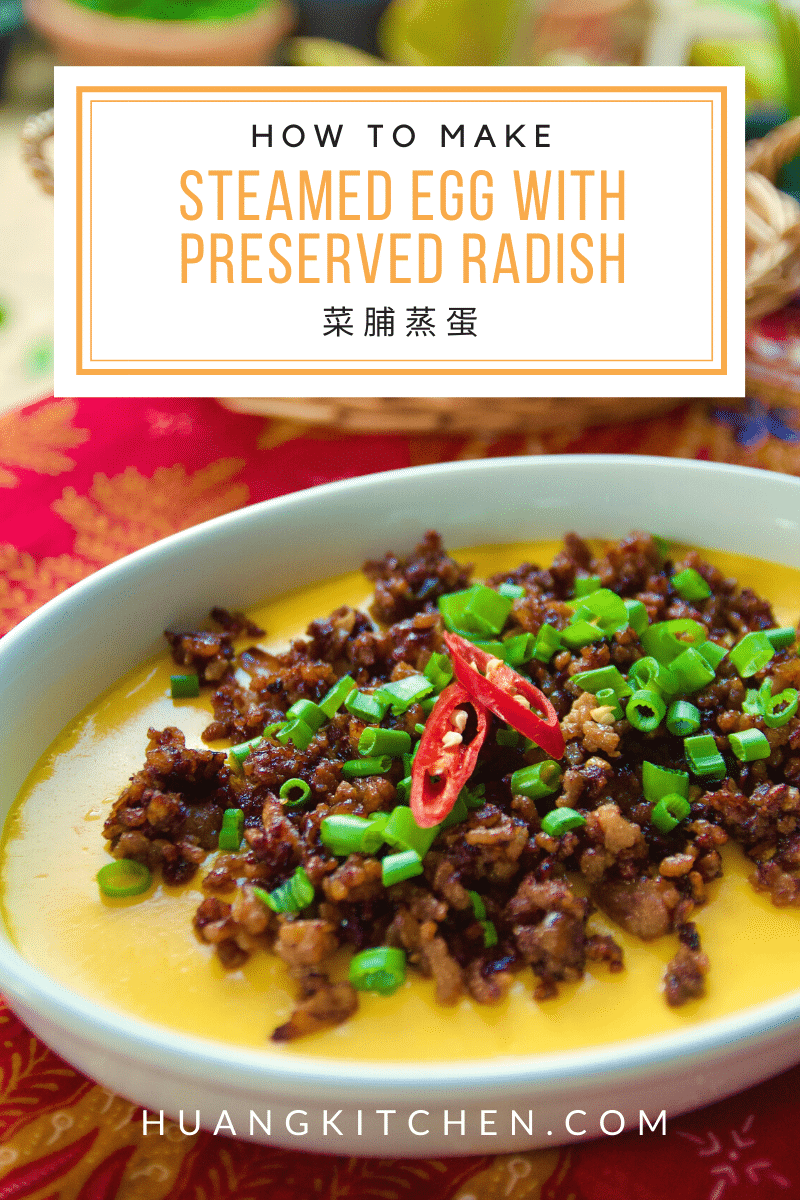 Steamed Egg With Preserved Radish 菜脯蒸蛋