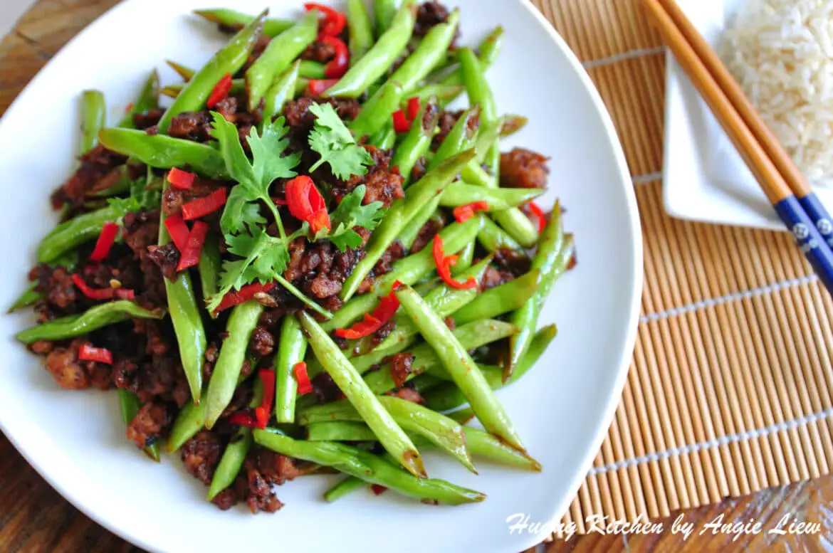 Stir Fry French Beans With Preserved Radish