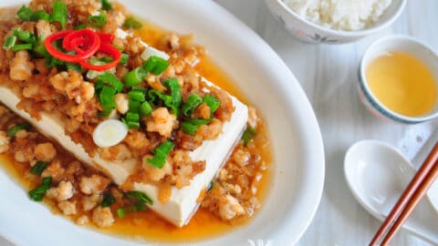 Steamed Tofu With Preserved Radish