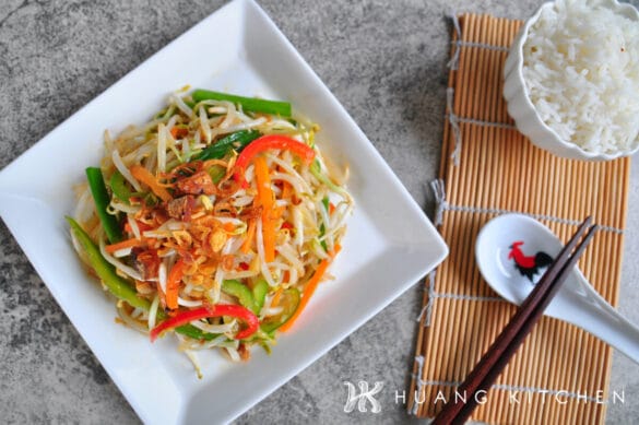 Stir Fry Bean Sprout With Salted Fish Stir Fry Bean Sprout With Salted Fish