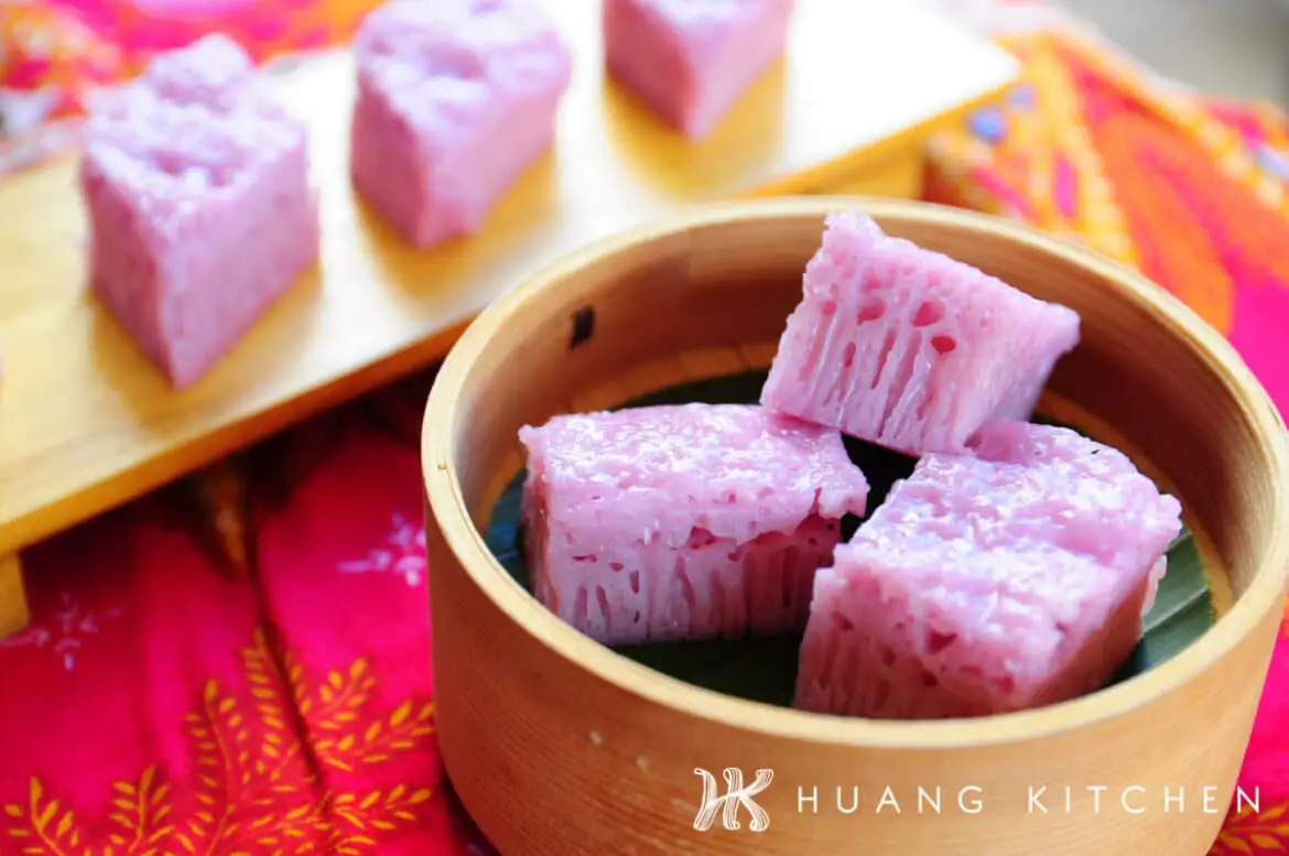Steamed Purple Rice Cake