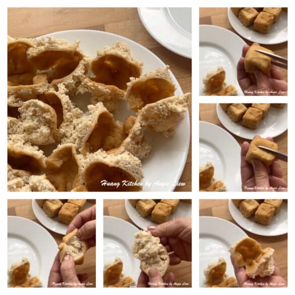 Crispy Stuffed Tofu Puffs Recipe 香脆炸酿豆腐卜 | Huang Kitchen