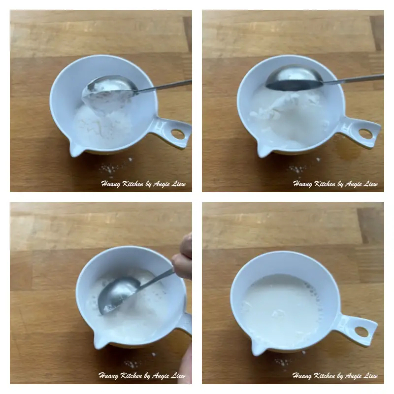 Make cornstarch slurry.