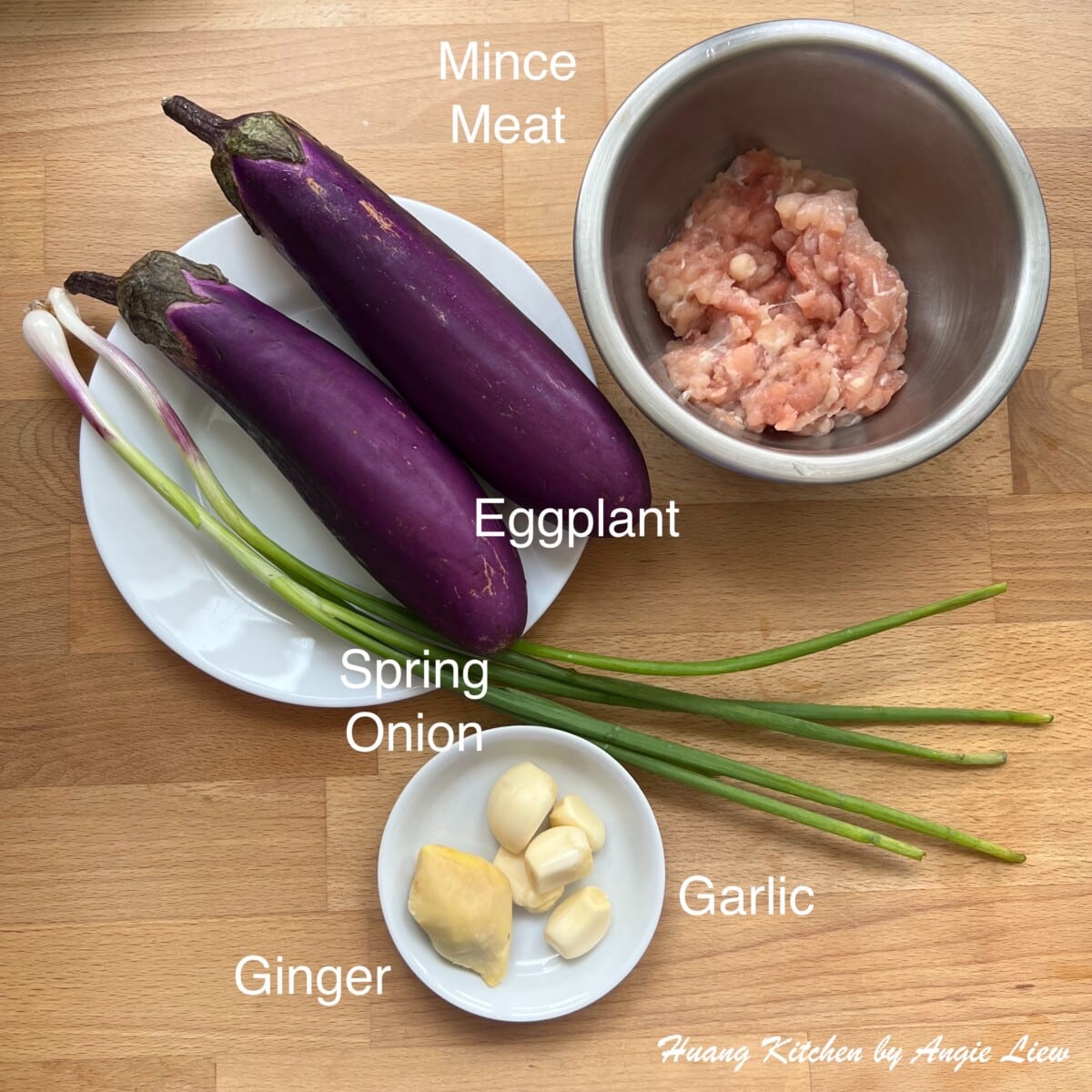 Prepare ingredients for the dish.