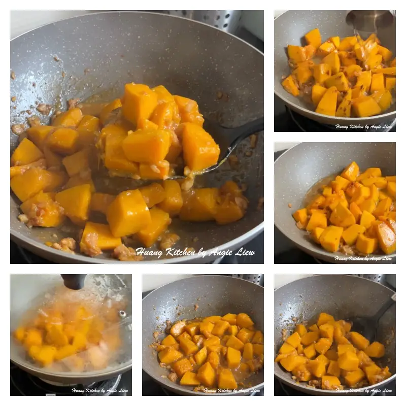 Stir fry Chinese Pumpkin.