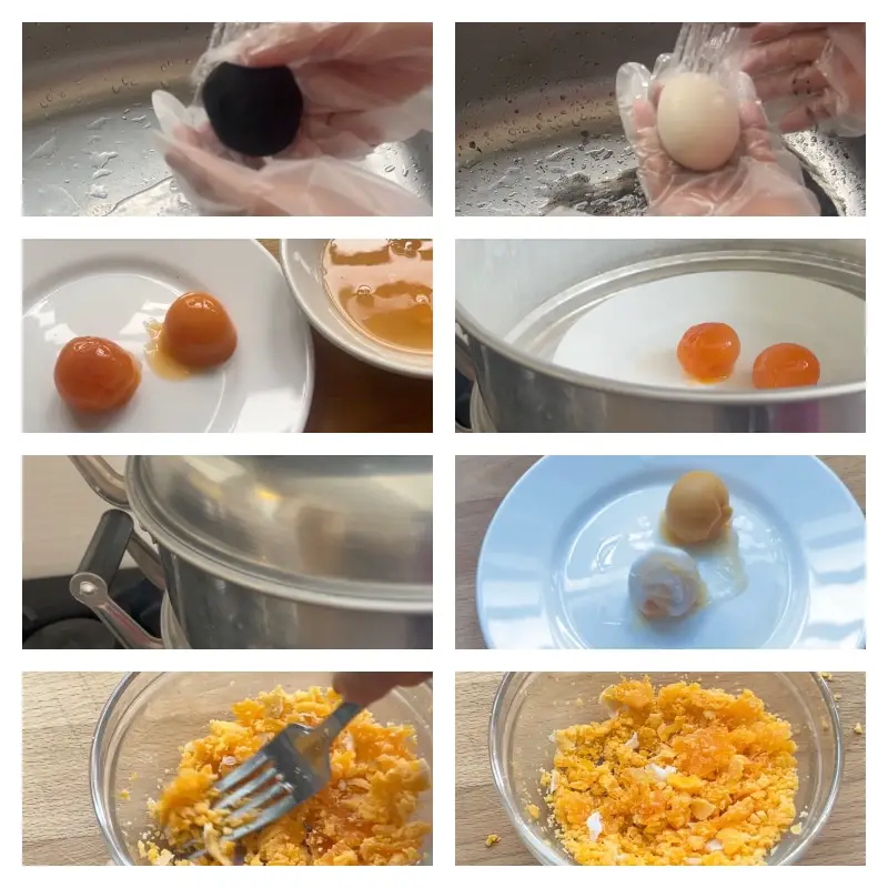 Prepare salted egg yolks