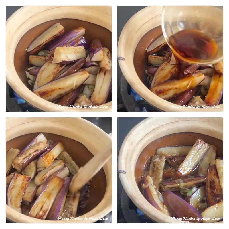 Switch to low heat and continue braising till sauce thickens.