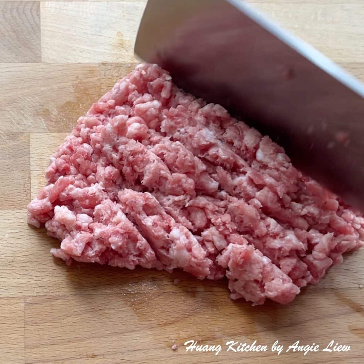 Minced pork.