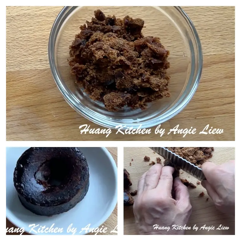 Shave palm sugar into tiny pieces before cooking.