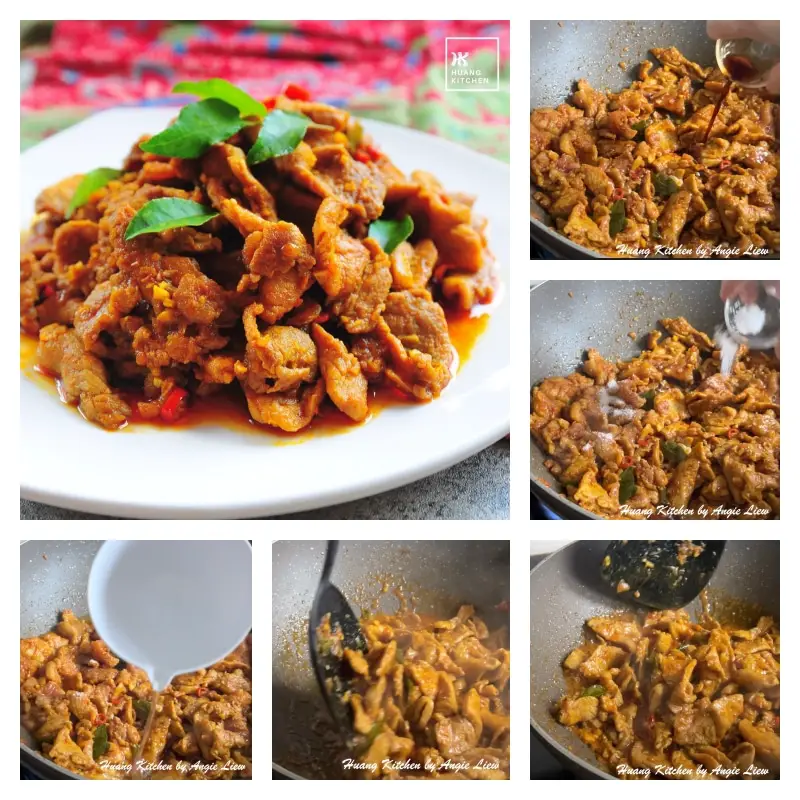 Add seasonings and stir fry till sauce dries up.