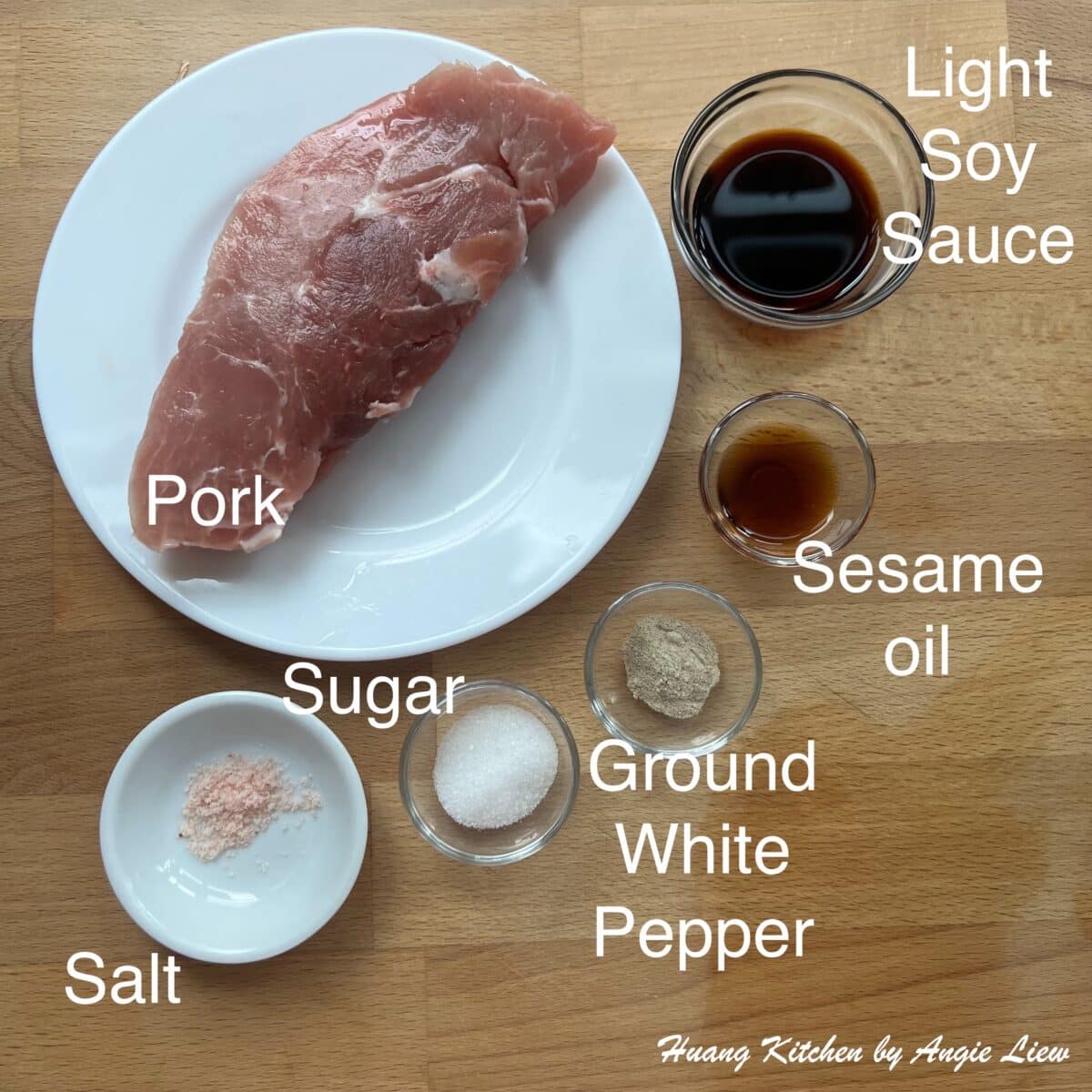 Ingredients for the dish.