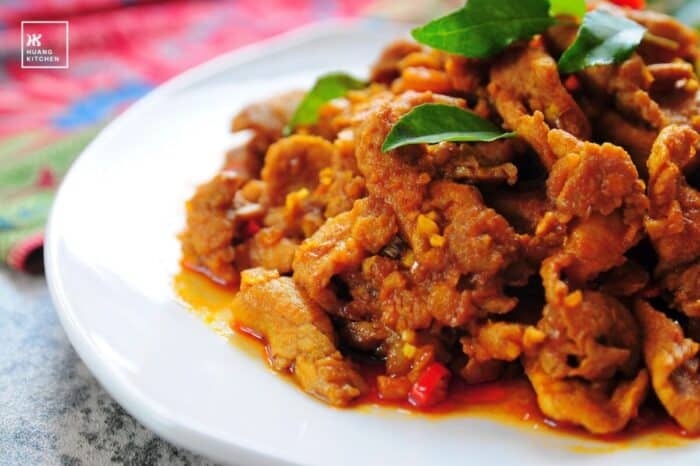 Stir Fried Pork With Lemongrass 