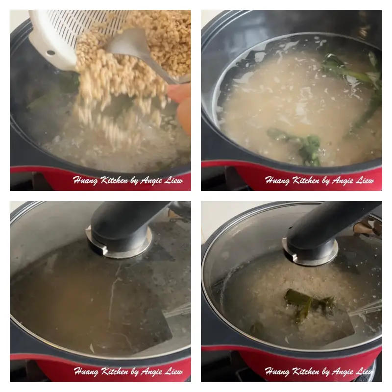 Cook soaked pearl wheat.