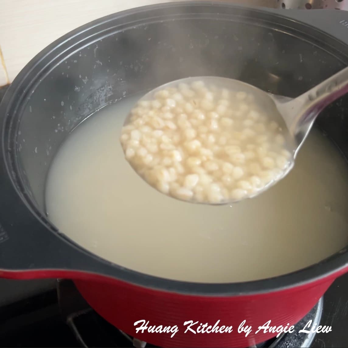 Cook the pearl wheat for one hour.