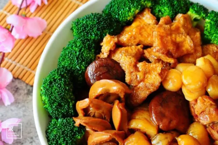 Braised Abalone, Sea Cucumber, Fish Maw, Dried Scallops and Dried Shiitake Mushrooms