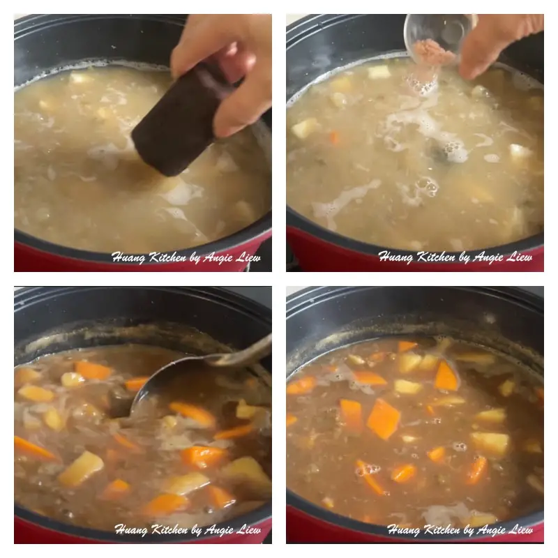 Add coconut palm sugar and salt. Cook till sugar dissolved.