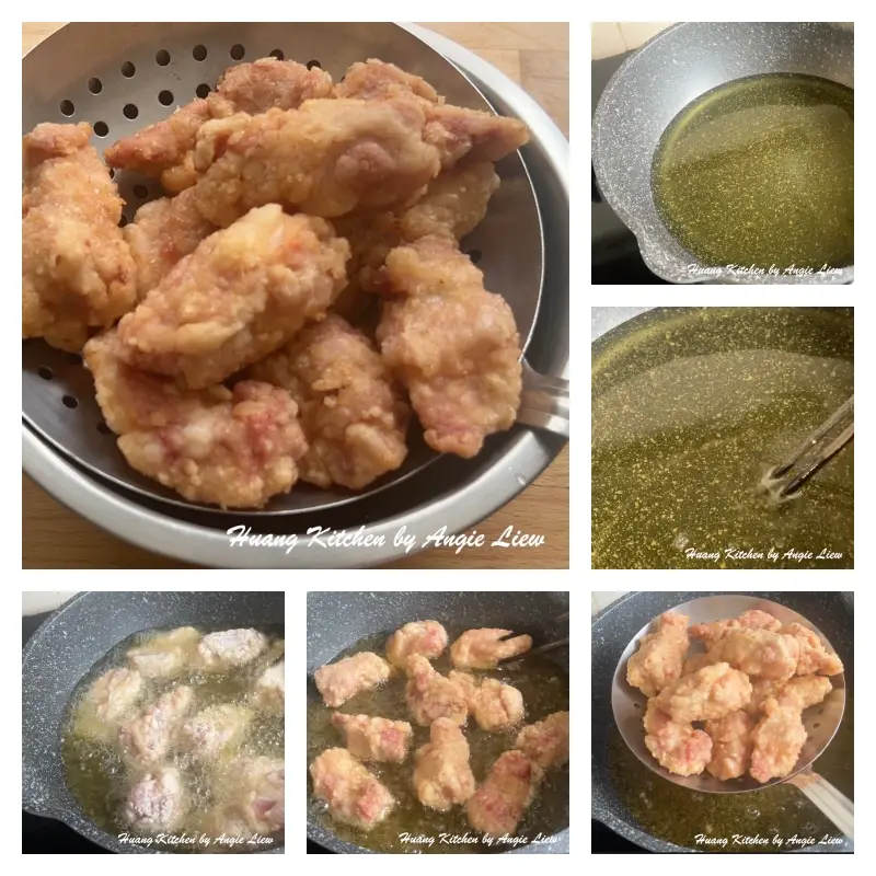 Deep fry pork ribs.