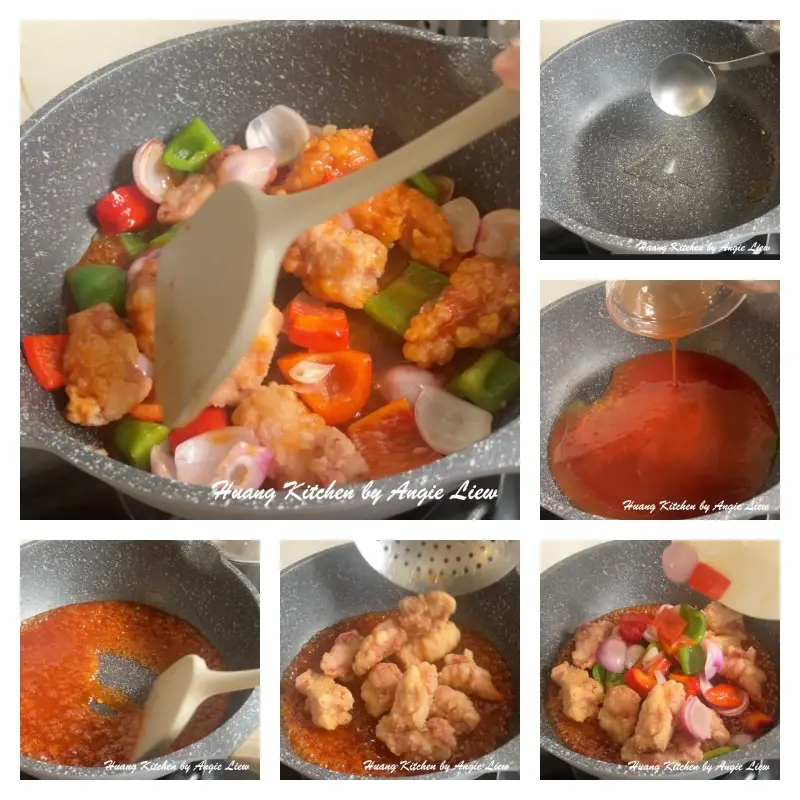 Cook sweet and sour pineapple pork ribs.