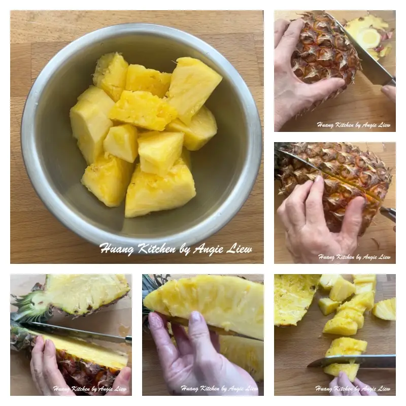 Prepare the pineapple.