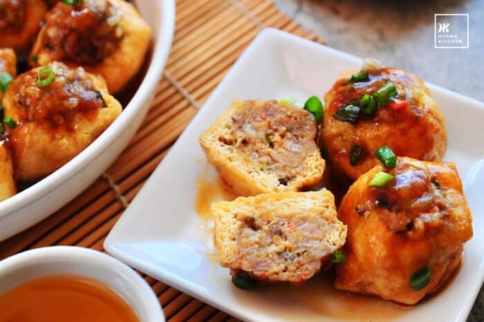 Hakka Style Stuffed Fried ToFu 
