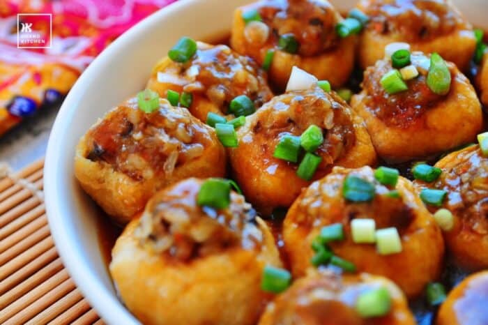 Hakka Style Stuffed Fried ToFu 