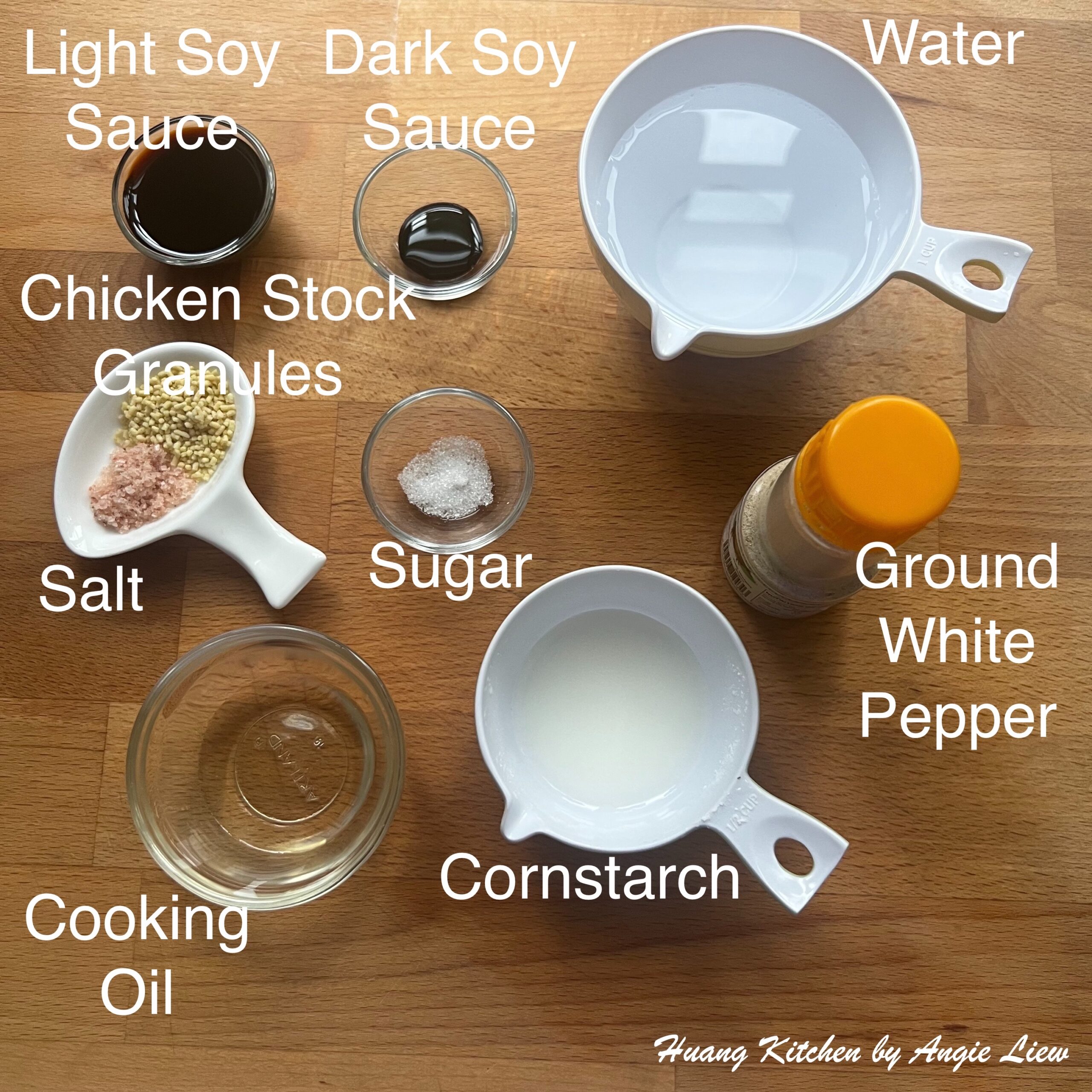 Ingredients for Braising Sauce.
